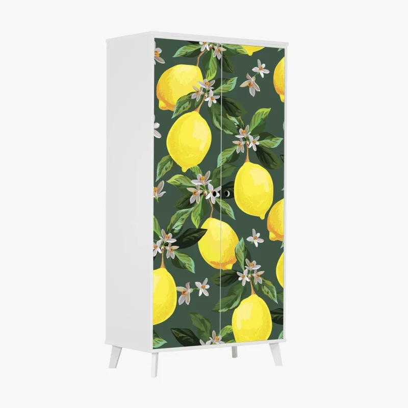 Wardrobe sticker lemon blossom botanical print