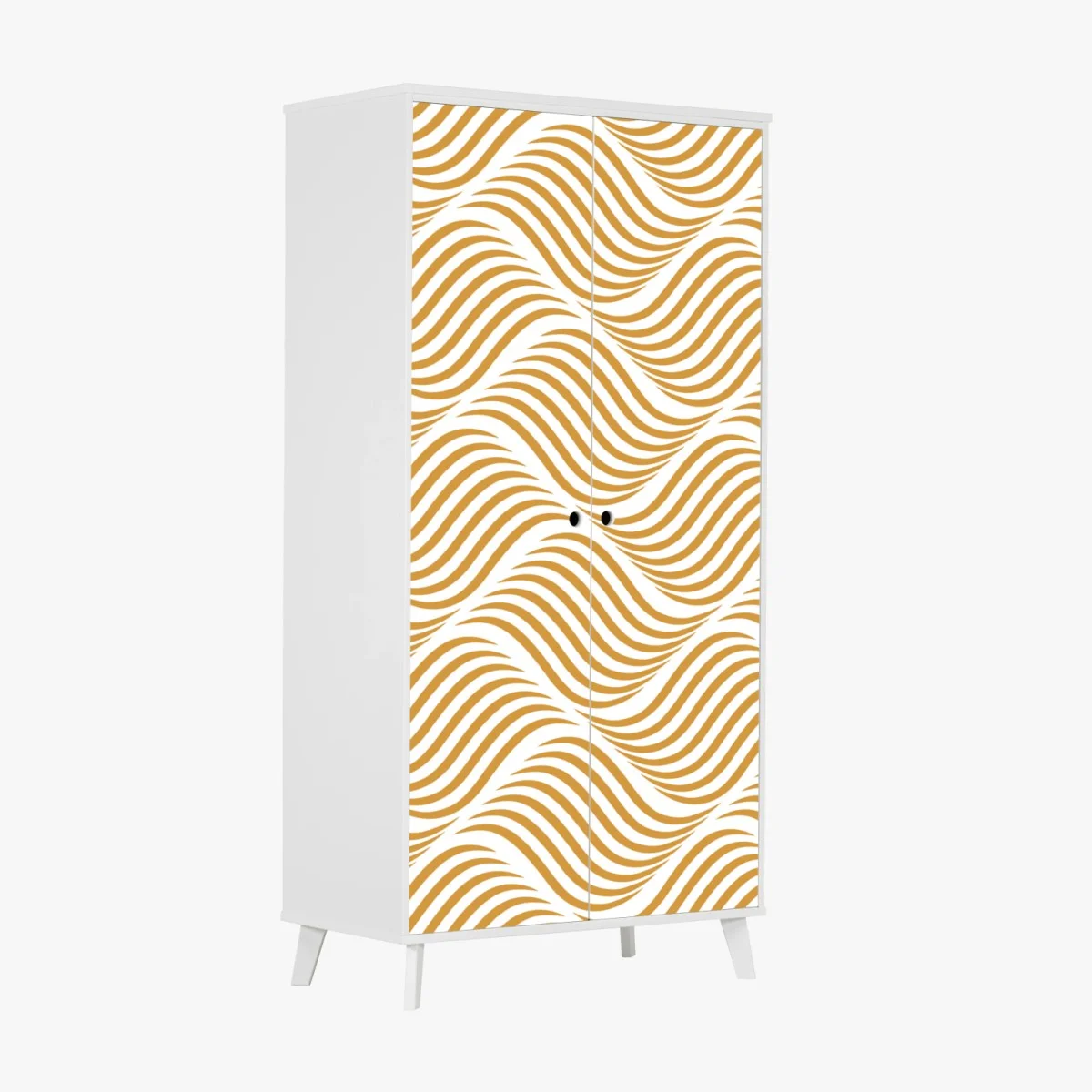 Wardrobe sticker golden wave pattern wall art ⁕ Wallissimo® Wardrobe sticker golden wave pattern wall art ⁕ Wallissimo®