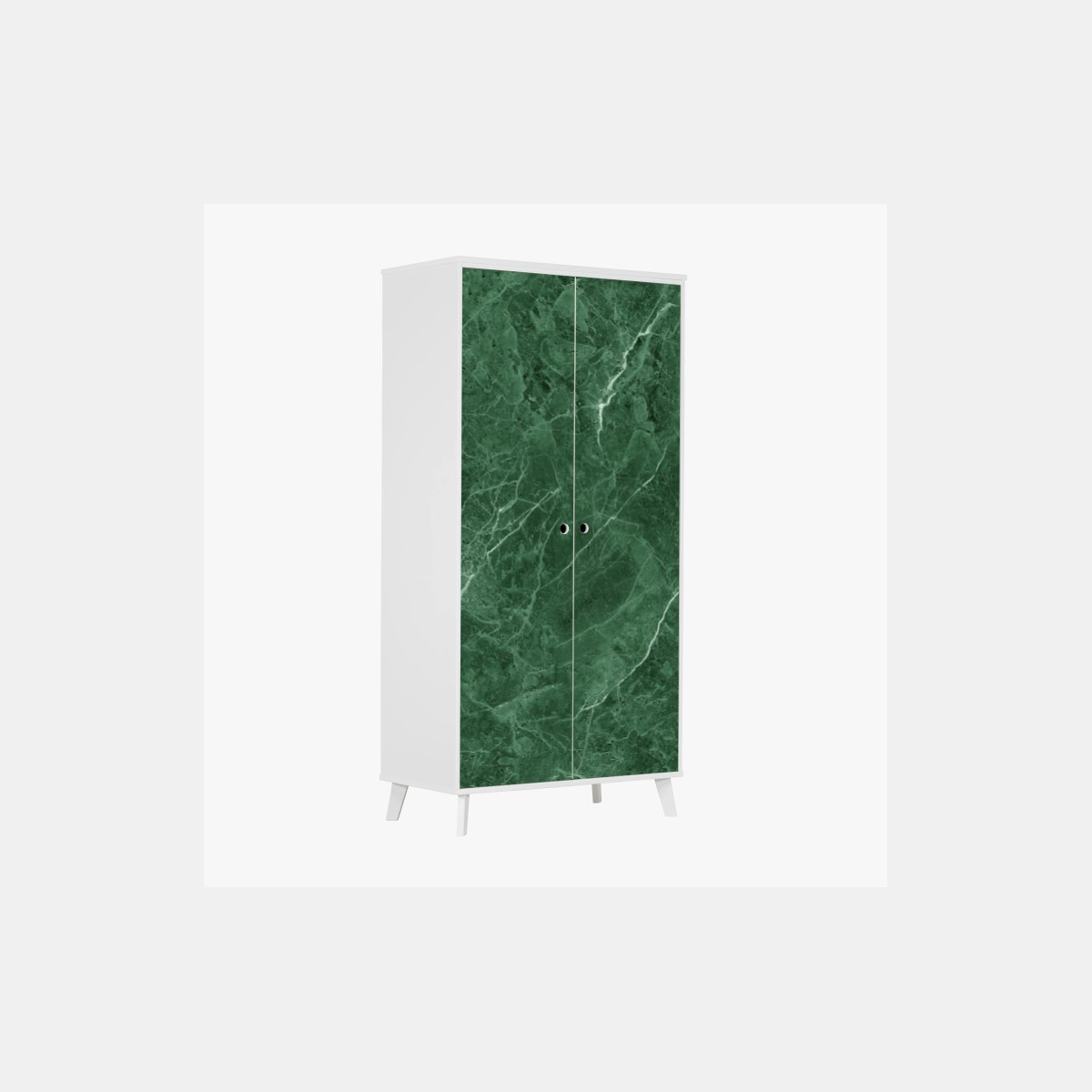 Wardrobe sticker green marble texture design • Wallissimo®