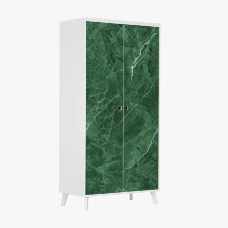 Wardrobe sticker green marble texture design • Wallissimo®