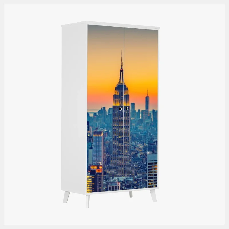 Wardrobe sticker sunset skyline over New York