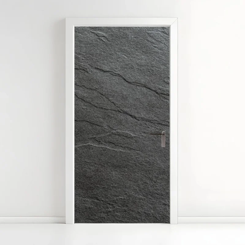 Door sticker dark slate stone texture
