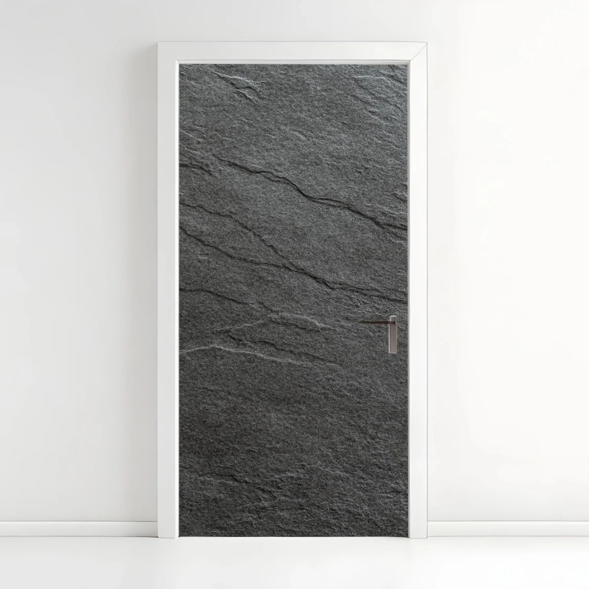 Door sticker dark slate stone texture • Wallissimo® Door sticker dark slate stone texture • Wallissimo®