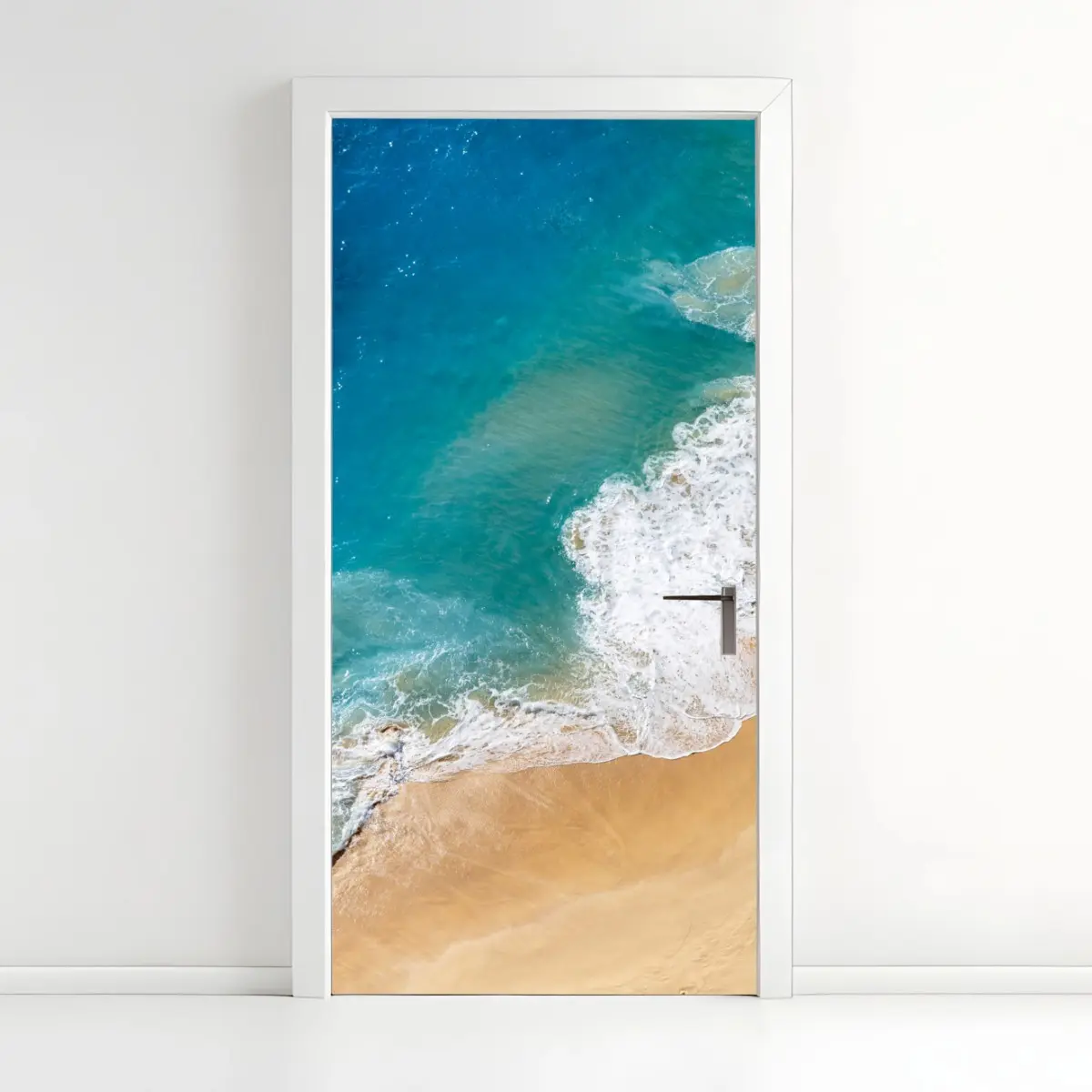 Door sticker aerial turquoise beach shoreline ⁕ Wallissimo® Door sticker aerial turquoise beach shoreline ⁕ Wallissimo®