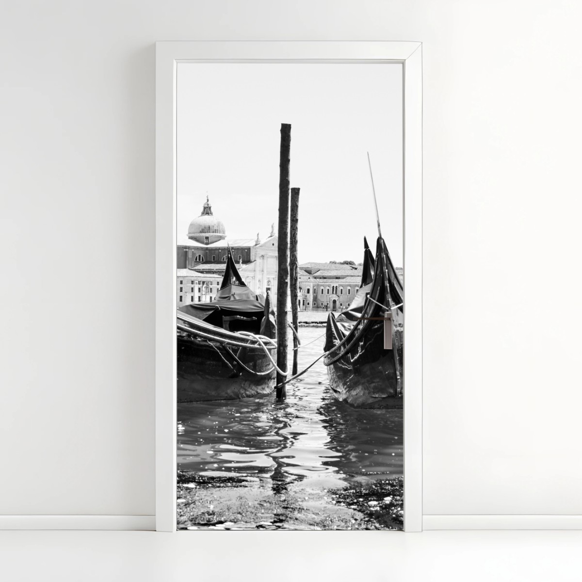 Door sticker moored gondolas in Venice • Wallissimo® Door sticker moored gondolas in Venice • Wallissimo®