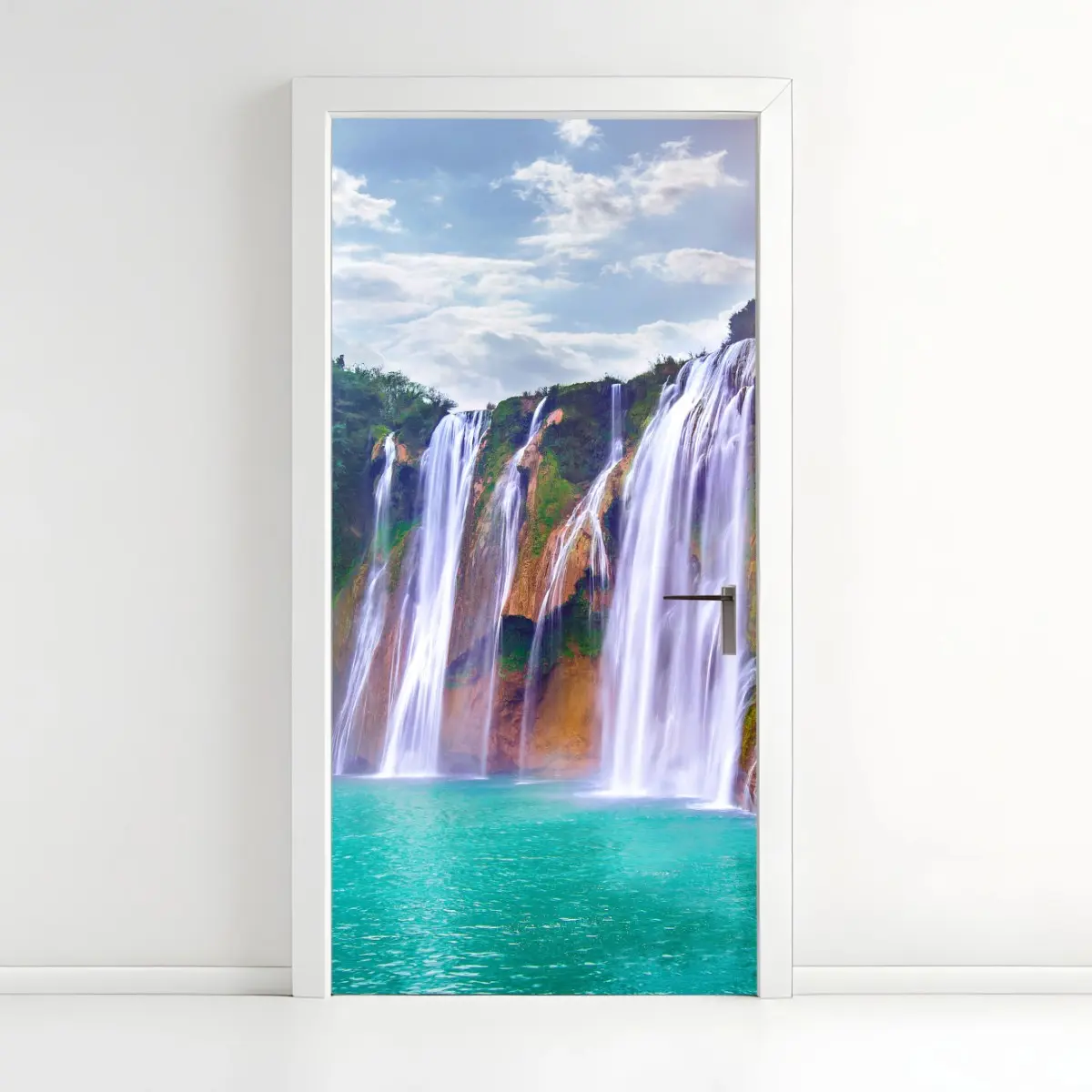 Door sticker Jiulong waterfall turquoise cascade in Luoping, China ⁕ Wallissimo® Door sticker Jiulong waterfall turquoise cascade in Luoping, China ⁕ Wallissimo®