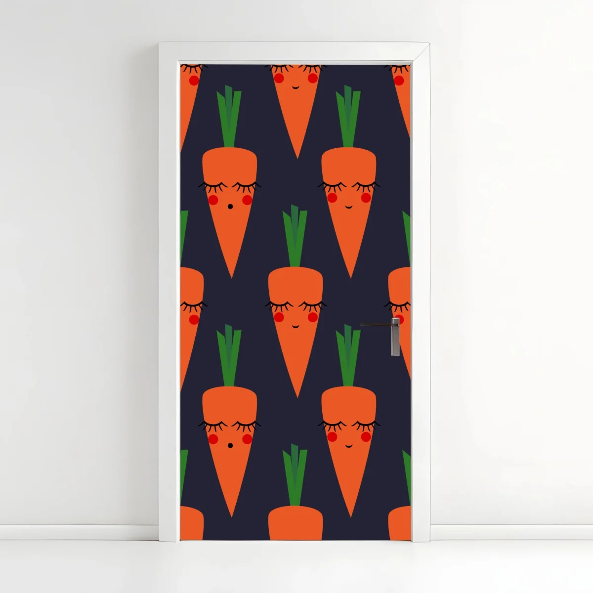 Door sticker cute carrot pattern for kids ⁕ Wallissimo® Door sticker cute carrot pattern for kids ⁕ Wallissimo®