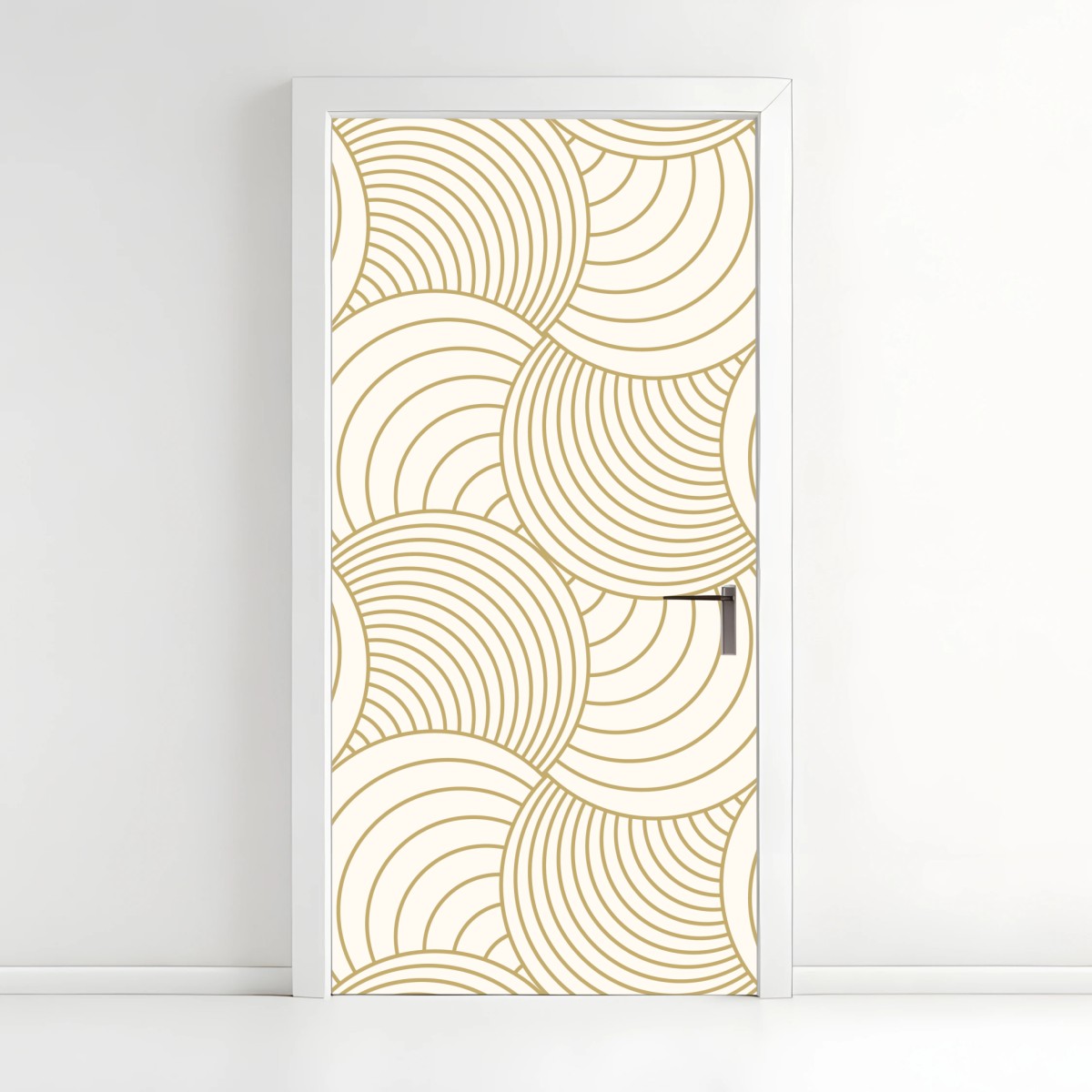 Door sticker gold art deco circle pattern • Wallissimo® Door sticker gold art deco circle pattern • Wallissimo®