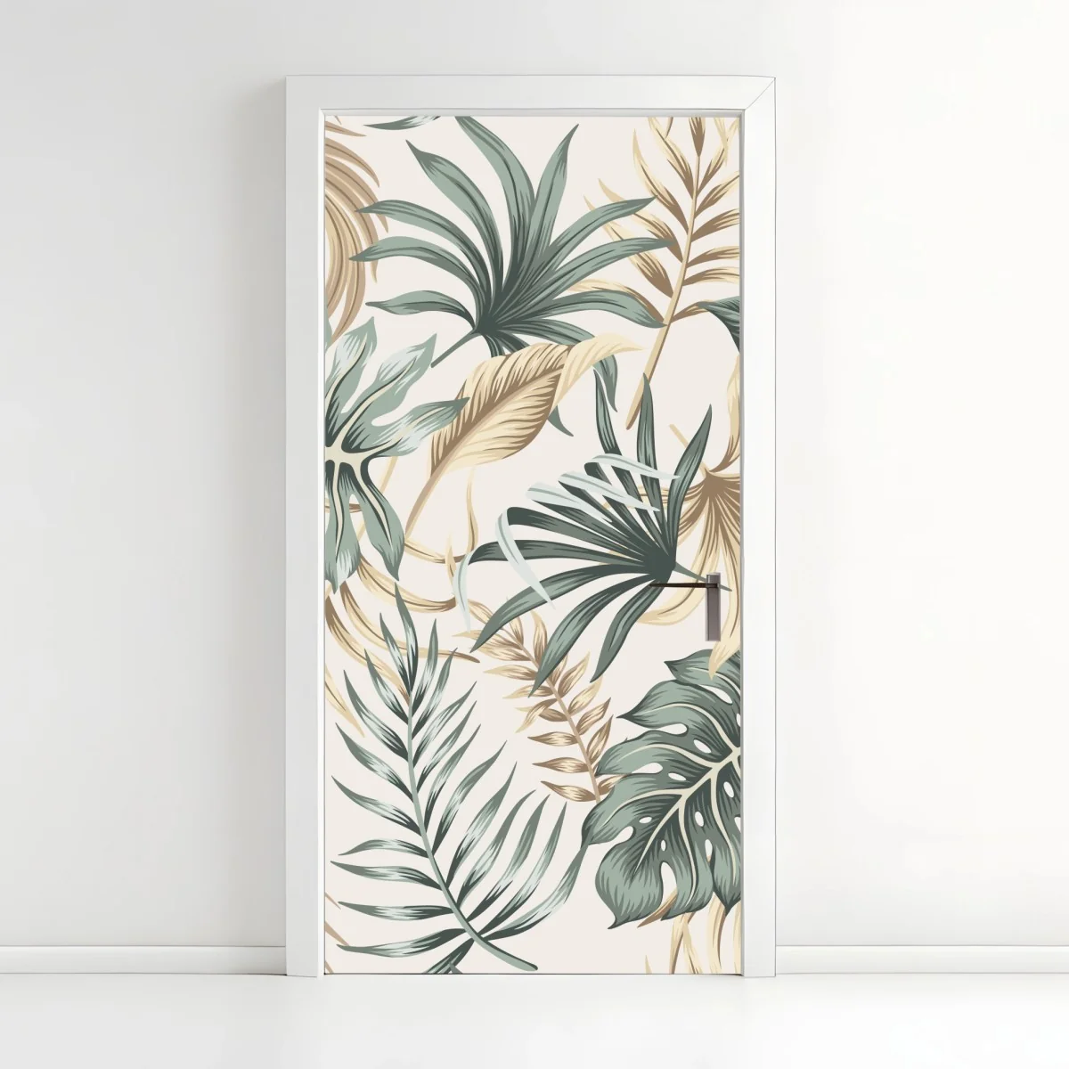 Door sticker tropical botanical foliage pattern ⁕ Wallissimo® Door sticker tropical botanical foliage pattern ⁕ Wallissimo®