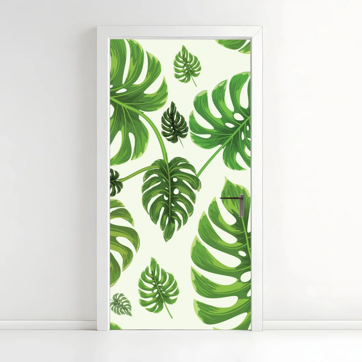 Door sticker tropical monstera leaf pattern ⁕ Wallissimo® Door sticker tropical monstera leaf pattern ⁕ Wallissimo®
