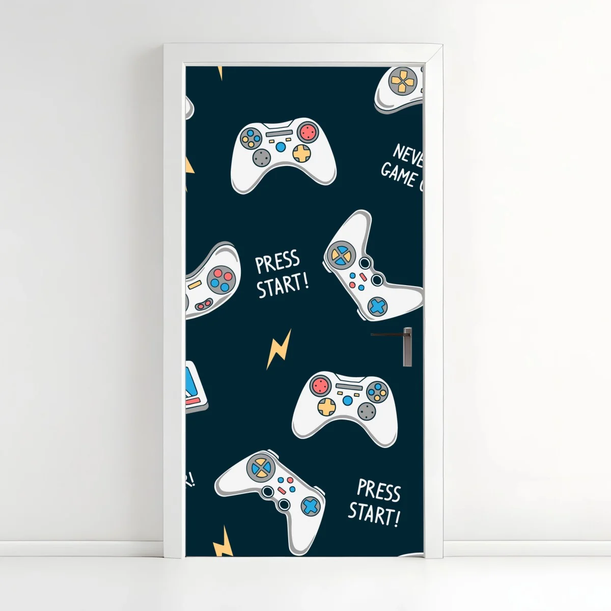 Door sticker retro game controllers pattern ⁕ Wallissimo® Door sticker retro game controllers pattern ⁕ Wallissimo®