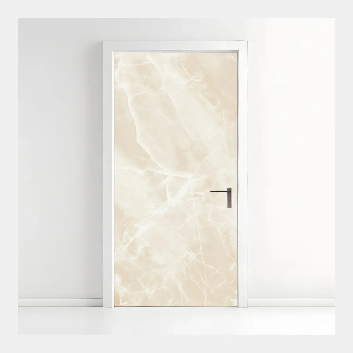 Door sticker beige marble texture with white veining • Wallissimo® Door sticker beige marble texture with white veining • Wallissimo®
