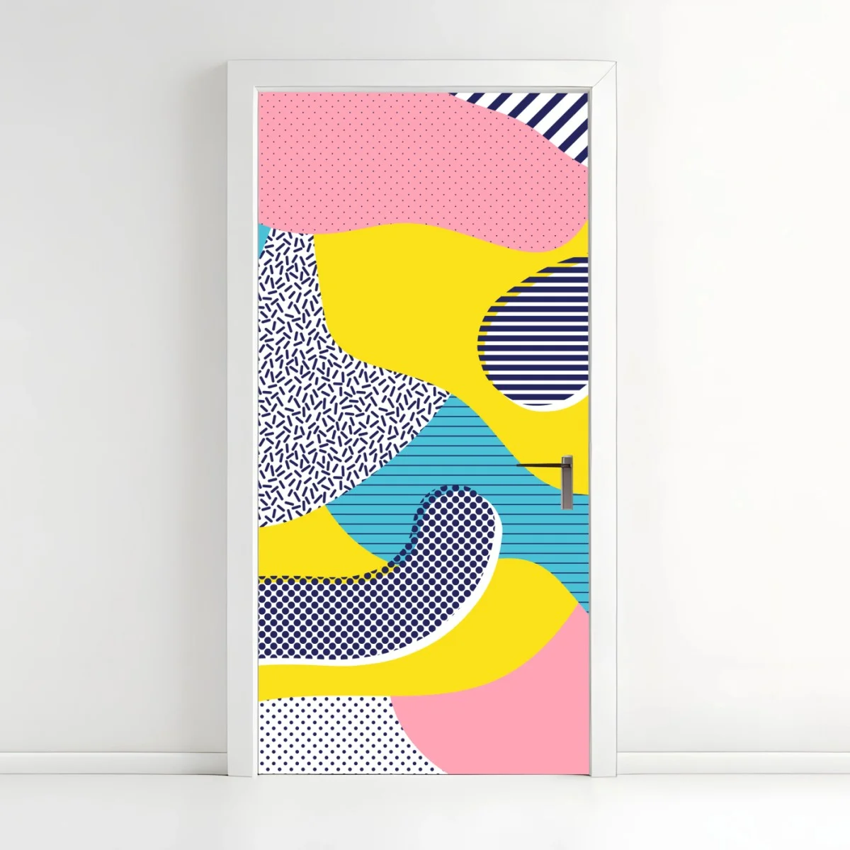 Door sticker playful abstract memphis pattern • Wallissimo® Door sticker playful abstract memphis pattern • Wallissimo®