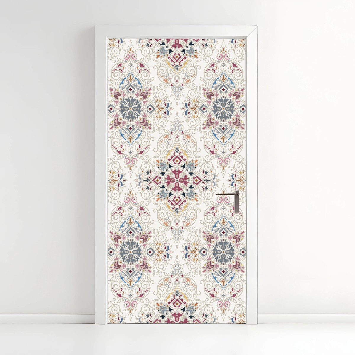 Door sticker ornate vintage damask pattern • Wallissimo® Door sticker ornate vintage damask pattern • Wallissimo®