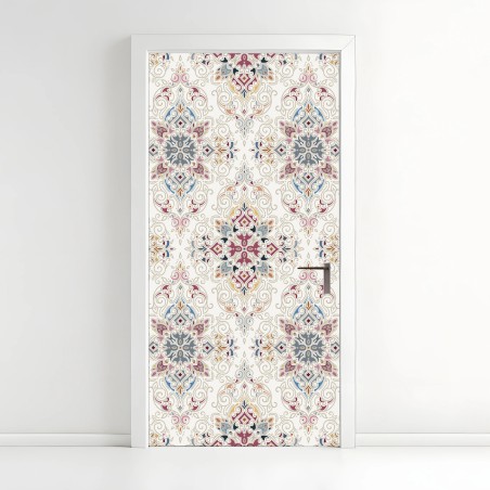 Door sticker ornate vintage damask pattern • Wallissimo®