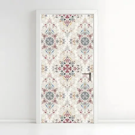 Door sticker ornate vintage damask pattern • Wallissimo®