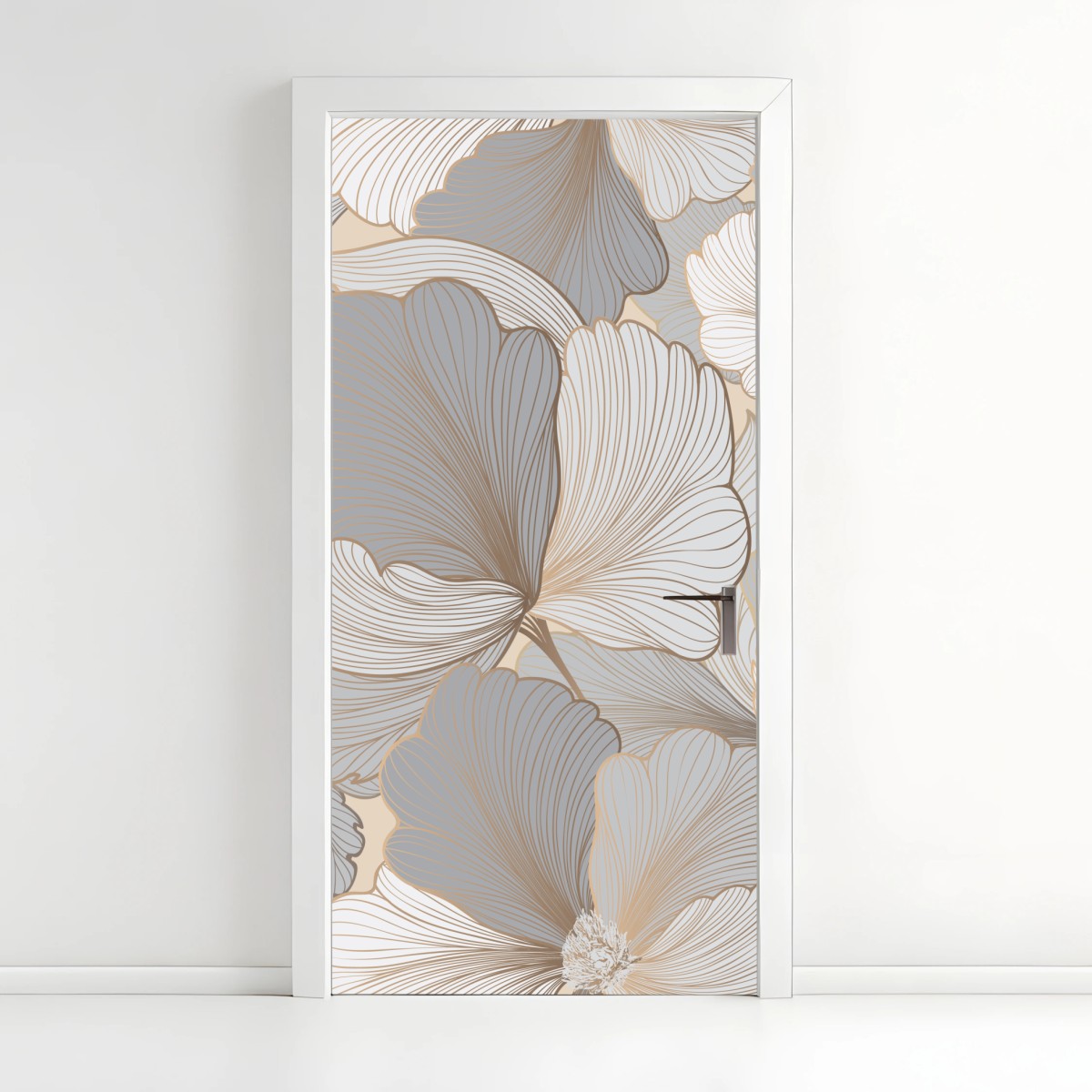 Door sticker delicate pastel floral pattern • Wallissimo® Door sticker delicate pastel floral pattern • Wallissimo®
