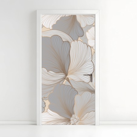 Door sticker delicate pastel floral pattern • Wallissimo®