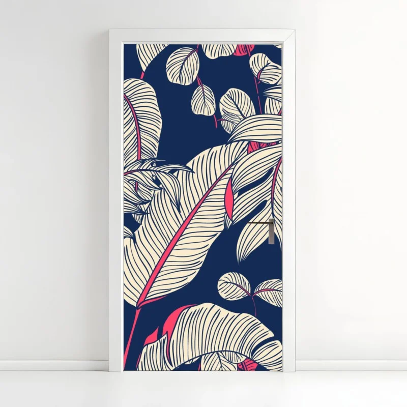 Door sticker abstract architectural facade pattern • Wallissimo®