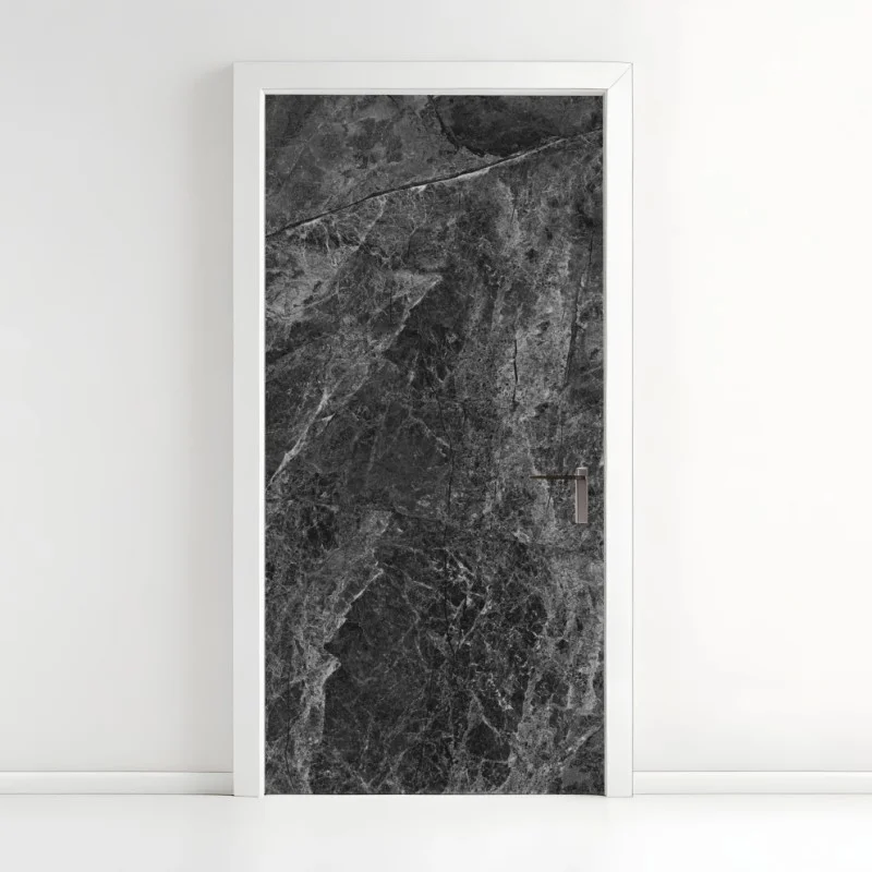 Door sticker dark marble texture