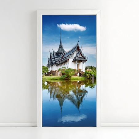 Door sticker Sanphet Prasat palace reflection • Wallissimo®