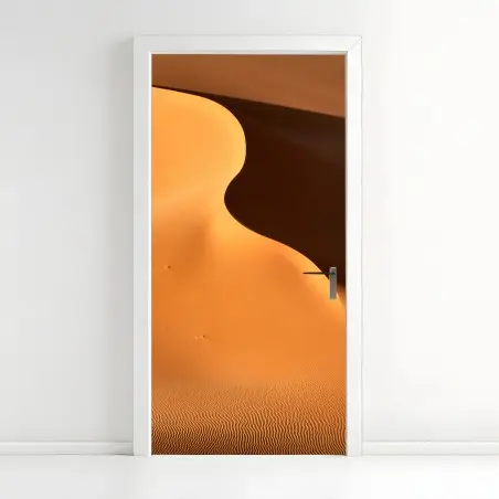 Door sticker golden dune curves • Wallissimo®