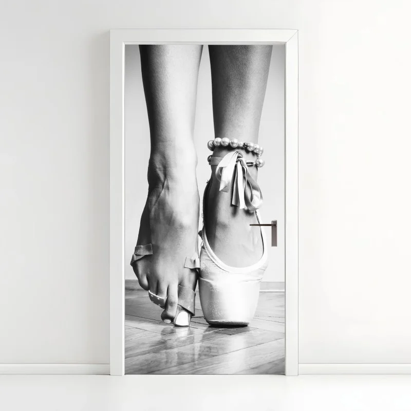 Door sticker graceful ballet pointe