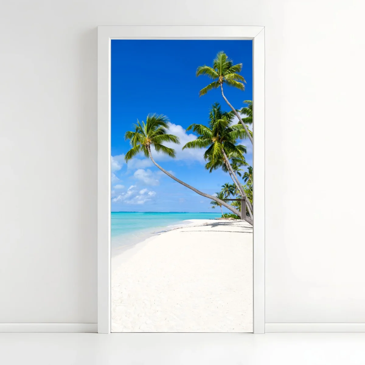 Door sticker tropical palm beach paradise • Wallissimo® Door sticker tropical palm beach paradise • Wallissimo®
