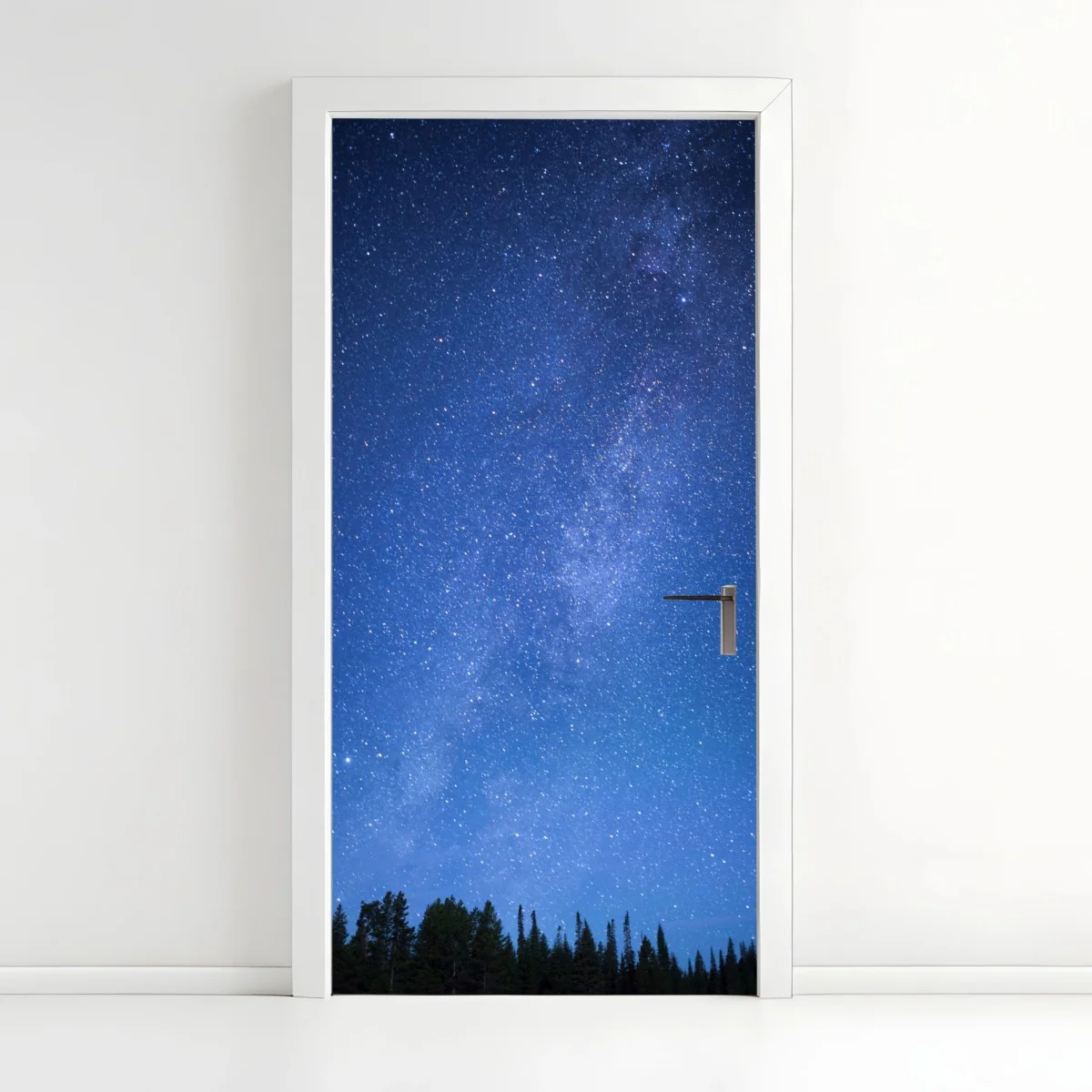 Door sticker starlit Milky Way over forest ⁕ Wallissimo® Door sticker starlit Milky Way over forest ⁕ Wallissimo®