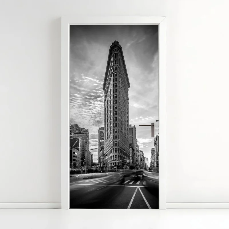 Door sticker Flatiron Building, New York — monochrome architecture