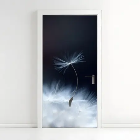 Door sticker delicate dandelion seed close-up • Wallissimo®