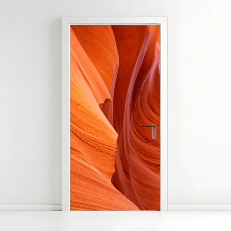 Door sticker warm sandstone canyon abstract
