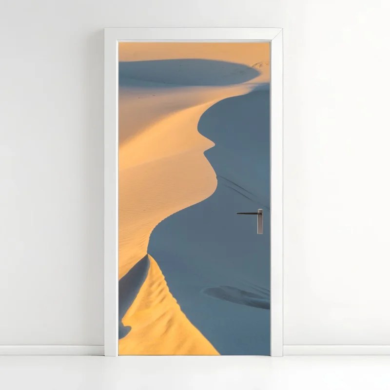 Door sticker golden dune curves