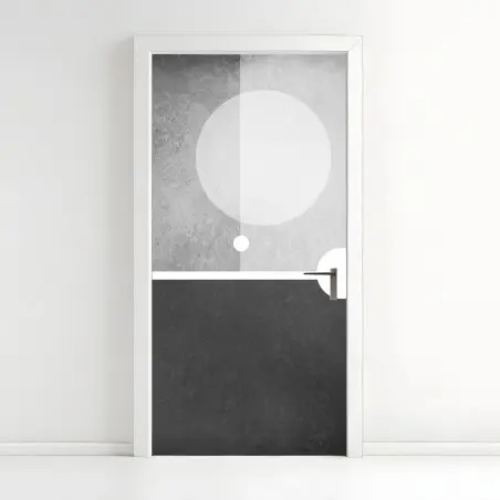 Door sticker minimal geometric composition • Wallissimo®