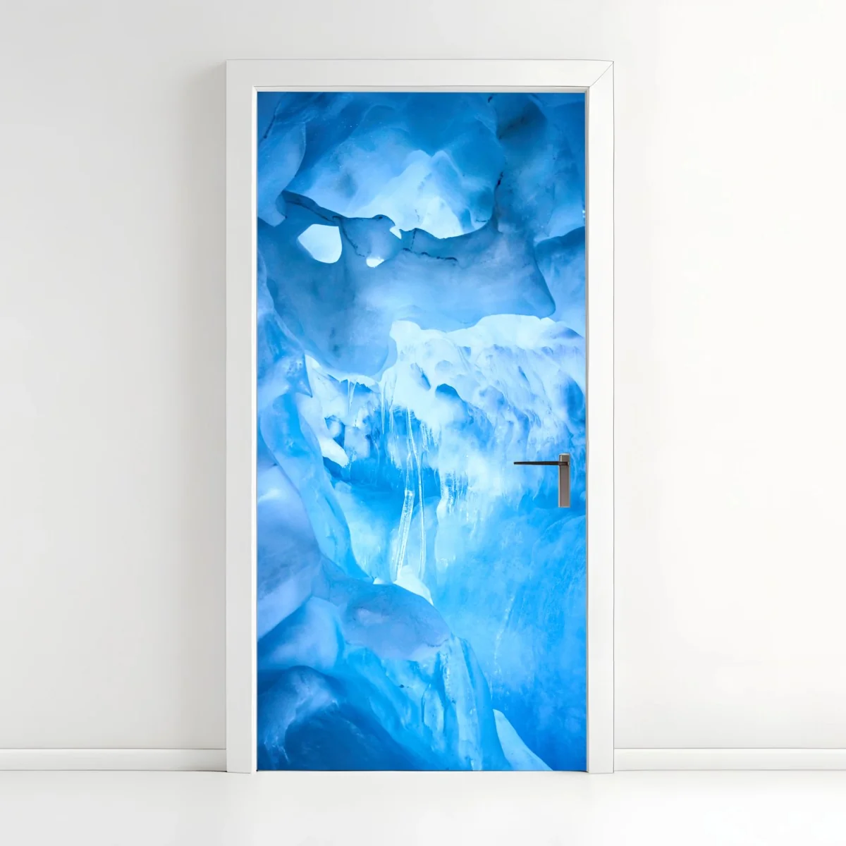 Door sticker ethereal blue ice cave • Wallissimo® Door sticker ethereal blue ice cave • Wallissimo®