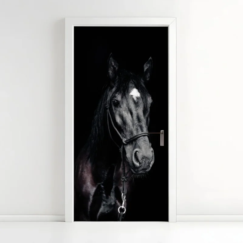 Door sticker majestic horse portrait