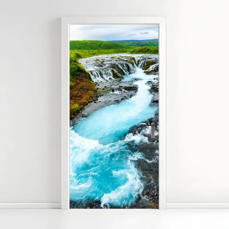 Door sticker Bruarfoss waterfall, Iceland