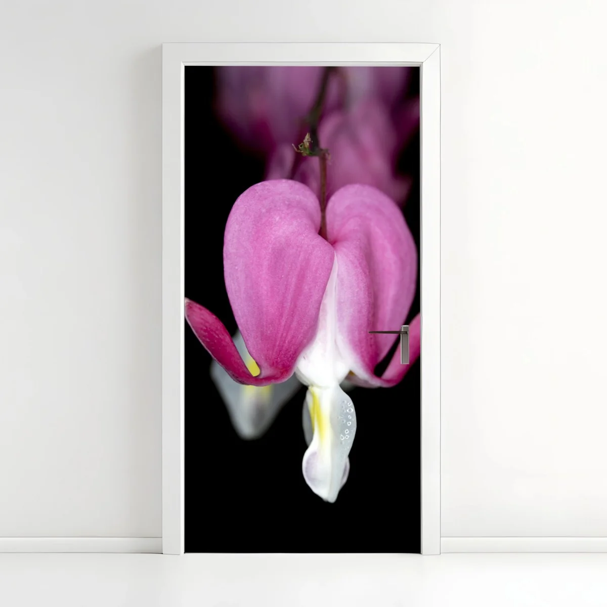 Door sticker delicate pink bleeding heart close-up ⁕ Wallissimo® Door sticker delicate pink bleeding heart close-up ⁕ Wallissimo®