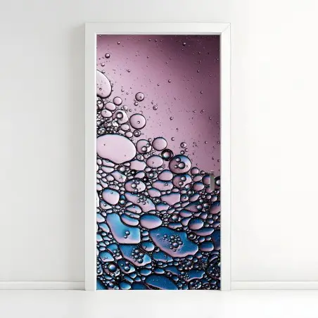 Door sticker purple bubble abstract pattern • Wallissimo®