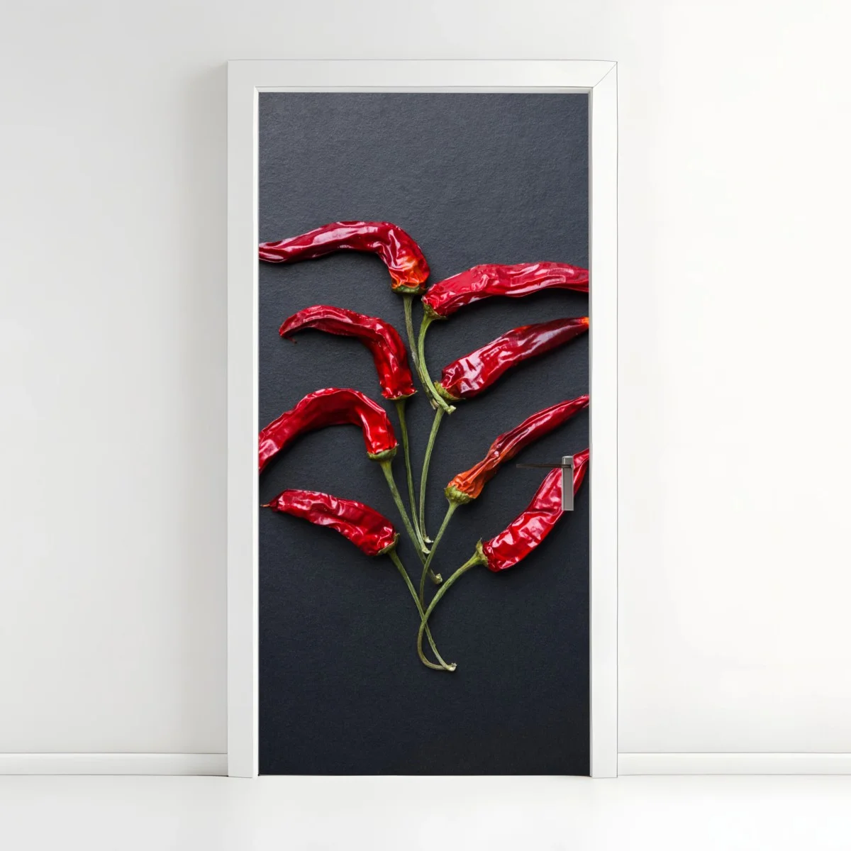 Door sticker red chili pepper culinary art ⁕ Wallissimo® Door sticker red chili pepper culinary art ⁕ Wallissimo®