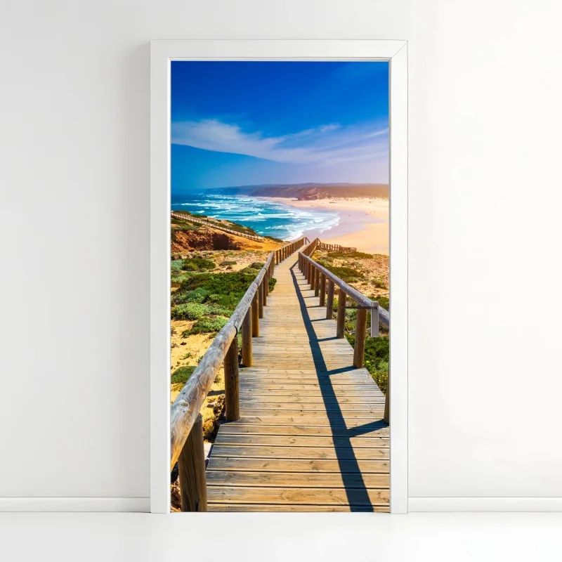 Door sticker boardwalk to Praia da Bordeira