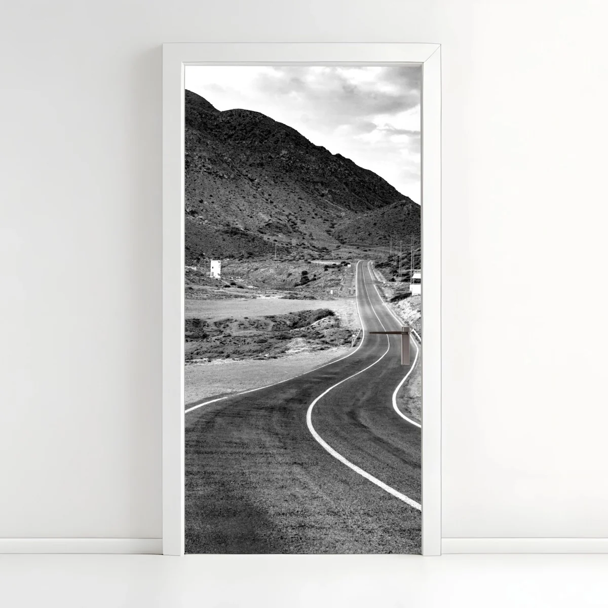 Door sticker winding road through mountains ⁕ Wallissimo® Door sticker winding road through mountains ⁕ Wallissimo®