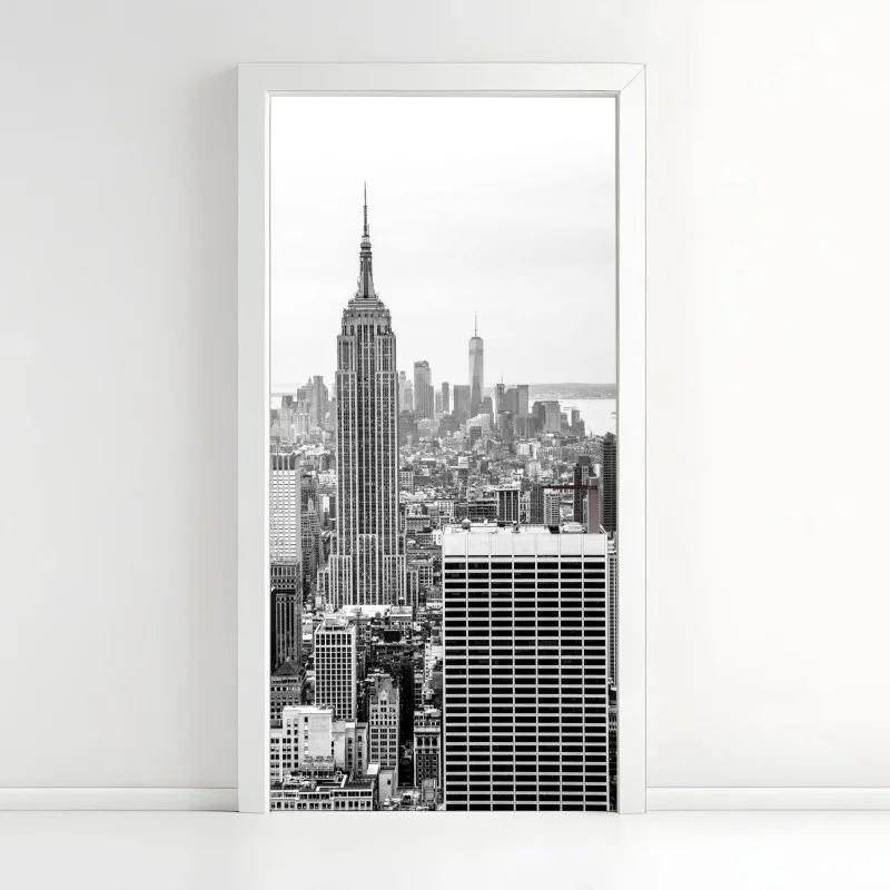 Door sticker timeless New York skyline with Empire State Building