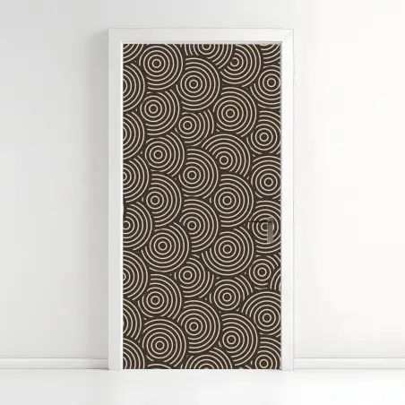 Door sticker retro concentric circles pattern • Wallissimo®