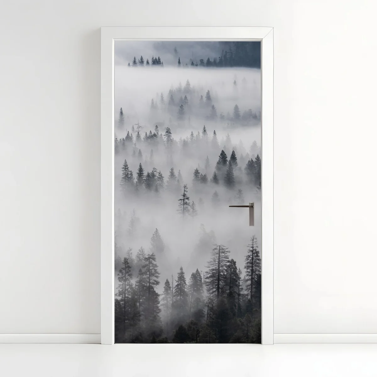 Door sticker mist-shrouded pine forest ⁕ Wallissimo® Door sticker mist-shrouded pine forest ⁕ Wallissimo®