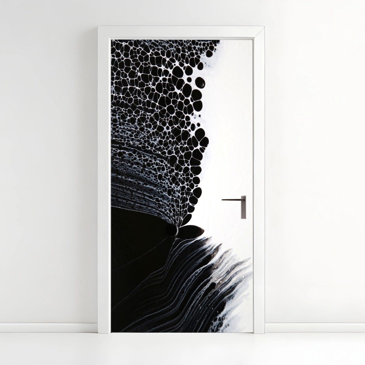 Door sticker monochrome cellular flow • Wallissimo® Door sticker monochrome cellular flow • Wallissimo®