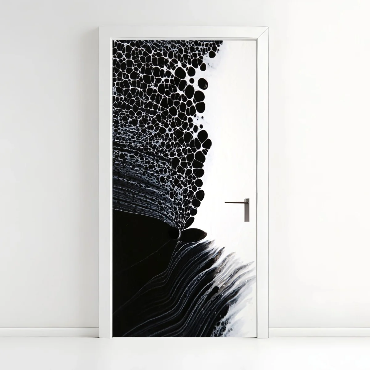 Door sticker monochrome cellular flow • Wallissimo® Door sticker monochrome cellular flow • Wallissimo®