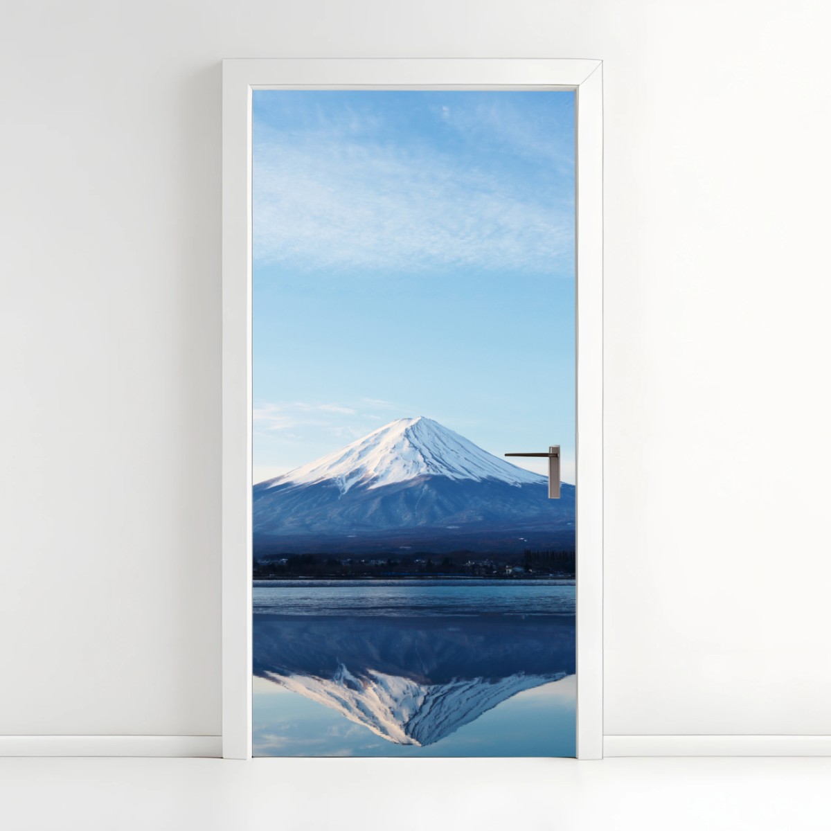 Door sticker Mount Fuji reflection at dawn • Wallissimo®