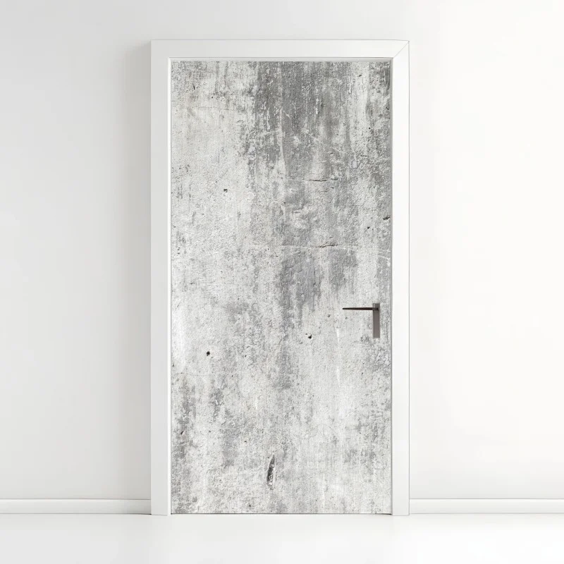 Door sticker raw concrete texture wall art