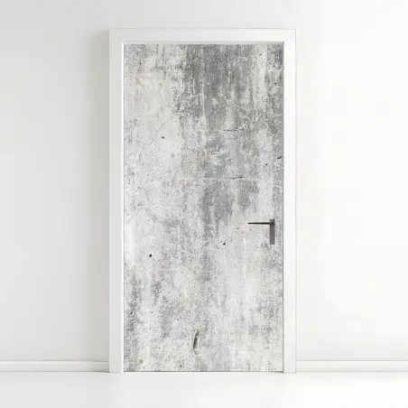 Door sticker raw concrete texture wall art • Wallissimo®